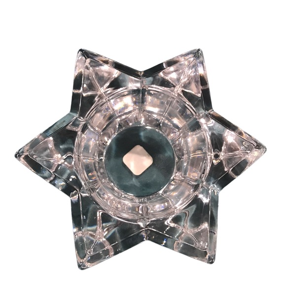 Party lite crystal six point star Tea-light Candle Holder 5Wx 2H - Picture 11 of 16